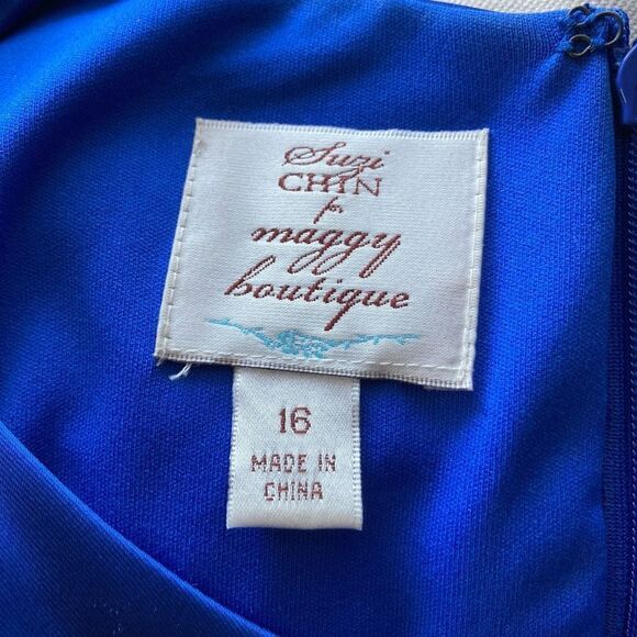 Suzi Chin Cocktail Dress w/ Cap Sleeves - Picture 3 of 6